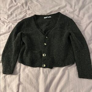 Cashmere English Weather Dark Grey Cardigan